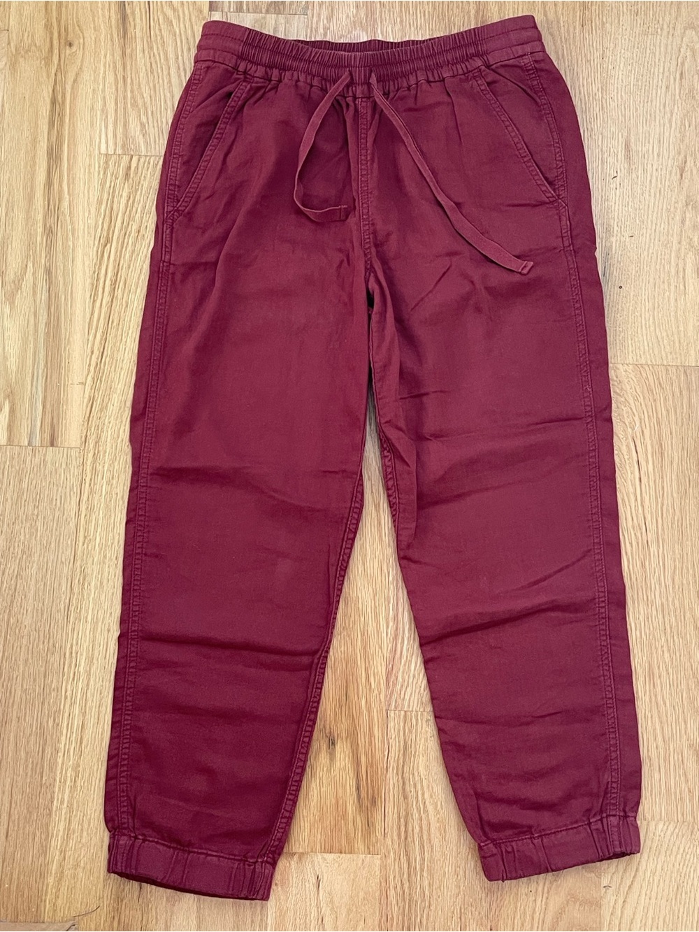 point sur Burgundy Jogger Pants from J. Crew